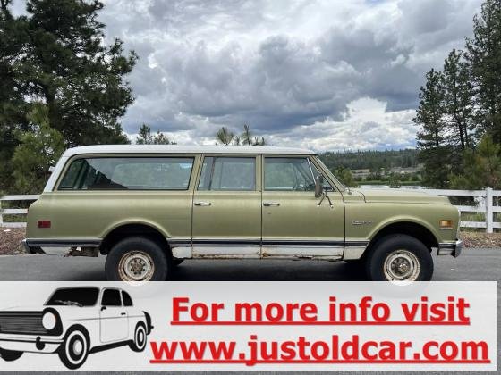 1972 Chevrolet Suburban K2500 Green 4WD Automatic