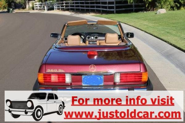 1986 Mercedes Benz 560SL 5.6L V8 Automatic