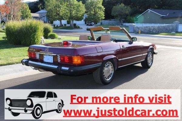 1986 Mercedes Benz 560SL 5.6L V8 Automatic