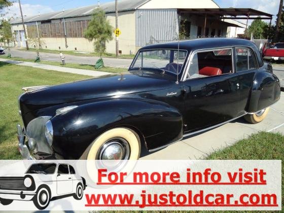 1941 Lincoln Continental Coupe Manual V12