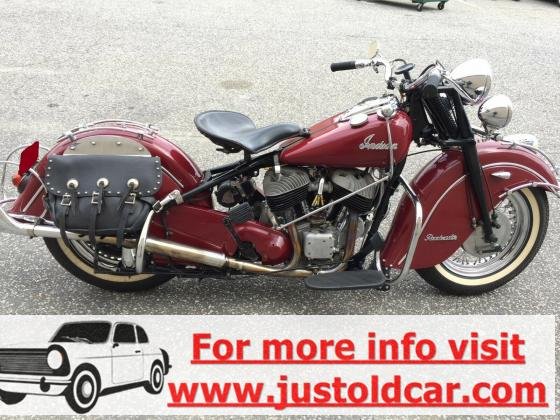 1948 Indian Chief Roadmaster V-twin 74 cid Flat Head Red