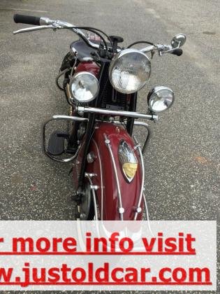 1948 Indian Chief Roadmaster V-twin 74 cid Flat Head Red