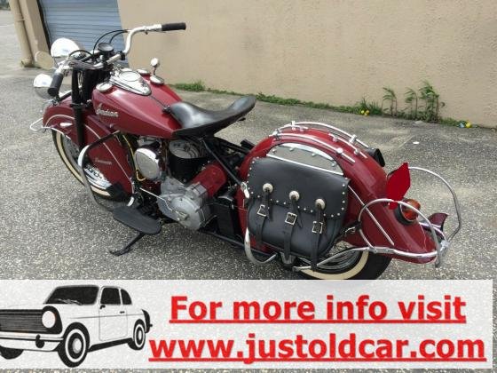 1948 Indian Chief Roadmaster V-twin 74 cid Flat Head Red