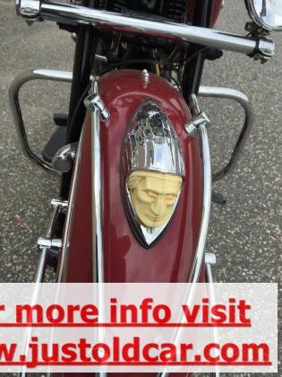 1948 Indian Chief Roadmaster V-twin 74 cid Flat Head Red